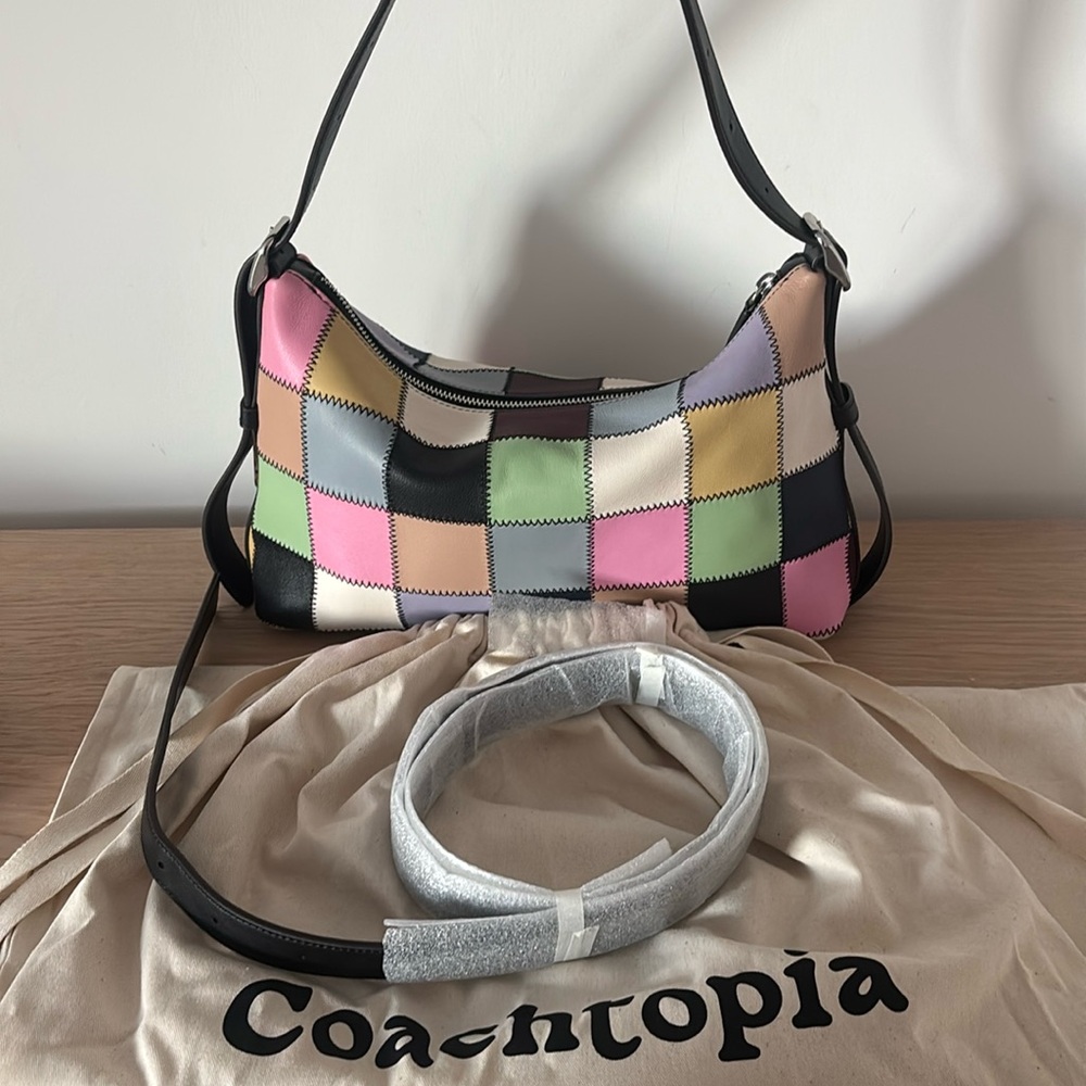 Alter/Ego Slouchy Shoulder Bag In Patchwork Multicolored Checkerboard Multi1 - Picture 5 of 17